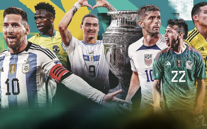 16 đội bóng tại Copa America sẽ được chia thành 4 bảng đấu