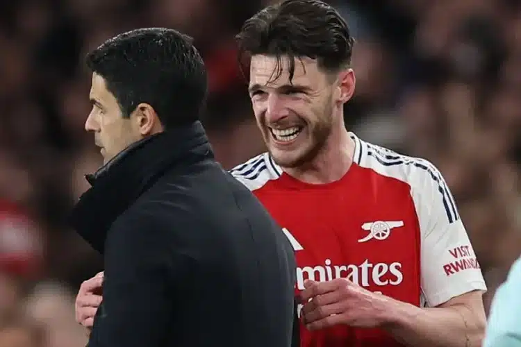 Arteta ngỡ ngàng khi Rice lập cú đúp siêu phẩm